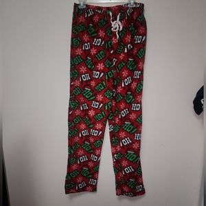 Warm & Snuggly Ho Ho Pattern Lounge Pajama Pants L NWT